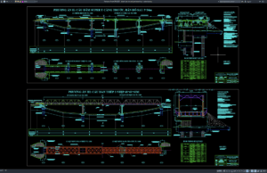 Download Denah dan Tampak Jembatan Baja DWG AutoCAD denah dan tampak jembatan baja