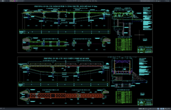 Download Denah dan Tampak Jembatan Baja DWG AutoCAD denah dan tampak jembatan baja