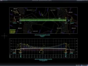 Download Denah dan Tampak Jembatan Gantung DWG AutoCAD denah dan tampak jembatan gantung