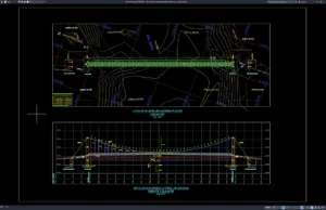 Download Denah dan Tampak Jembatan Gantung DWG AutoCAD denah dan tampak jembatan gantung