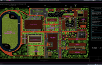 Download Denah Tata Letak Umum Kompleks Olahraga DWG AutoCAD denah tata letak umum kompleks olahraga