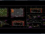 Download Detail Denah, Tampak, dan Potongan Panggung Coliseum DWG AutoCAD detail denah, tampak, dan potongan panggung coliseum