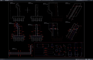 Download Detail Penulangan Abutment Jembatan DWG AutoCAD detail penulangan abutment jembatan