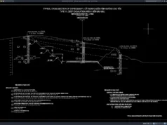 Download Detail Potongan Tipikal Galian Dalam DWG AutoCAD detail potongan tipikal galian dalam