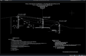 Download Detail Potongan Tipikal Galian Dalam DWG AutoCAD detail potongan tipikal galian dalam