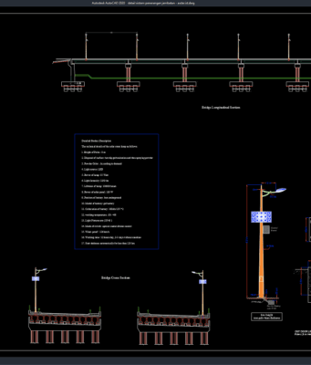 Download Detail Sistem Penerangan Jembatan DWG AutoCAD detail sistem penerangan jembatan