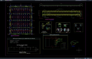 Download Detail Struktur Atap Baja Gedung Olahraga DWG AutoCAD detail struktur atap baja gedung olahraga