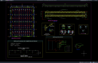 Download Detail Struktur Atap Baja Gedung Olahraga DWG AutoCAD detail struktur atap baja gedung olahraga