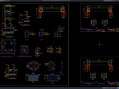 Download Detail Struktur Jembatan Penyeberangan Orang DWG AutoCAD detail struktur jembatan penyeberangan orang