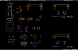 Download Detail Struktur Jembatan Penyeberangan Orang DWG AutoCAD detail struktur jembatan penyeberangan orang