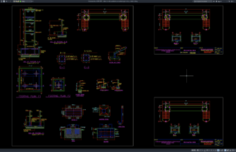 Download Detail Struktur Jembatan Penyeberangan Orang DWG AutoCAD detail struktur jembatan penyeberangan orang
