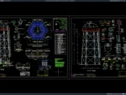 Download Detail Struktur Menara Tangki Air 20 Meter DWG AutoCAD detail struktur menara tangki air 20 meter