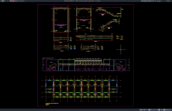 Download Detail Tampak dan Penulangan Tangga Bandara DWG AutoCAD detail tampak dan penulangan tangga bandara