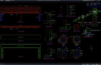 Download Detail Tampak dan Pondasi Jembatan Penyeberangan DWG AutoCAD detail tampak dan pondasi jembatan penyeberangan