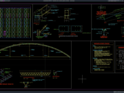 Download Detail Tampak dan Potongan Atap Baja Colosseum DWG AutoCAD detail tampak dan potongan atap baja colosseum