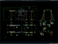 Download Detail Tampak dan Potongan Rel Mesin DWG AutoCAD detail tampak dan potongan rel mesin
