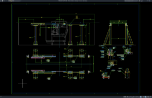 Download Detail Tampak dan Potongan Rel Mesin DWG AutoCAD detail tampak dan potongan rel mesin