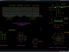 Download Detail Tampak Pagar Chain Link DWG AutoCAD detail tampak pagar chain link