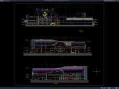 Download Detail Tampak Pusat Perbelanjaan DWG AutoCAD detail tampak pusat perbelanjaan