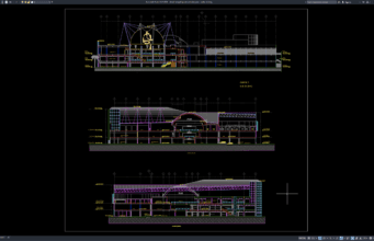 Download Detail Tampak Pusat Perbelanjaan DWG AutoCAD detail tampak pusat perbelanjaan