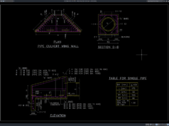 Download Detail Wing Wall Culvert Pipa DWG AutoCAD detail wing wall culvert pipa