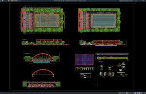 Download Dining Hall Steel Structural Layout and Section Details DWG AutoCAD dining hall steel structural layout and section details
