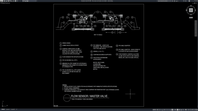 flow sensor and master valve details