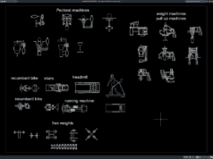 Download Gym Equipment Blocks DWG AutoCAD gym equipment blocks