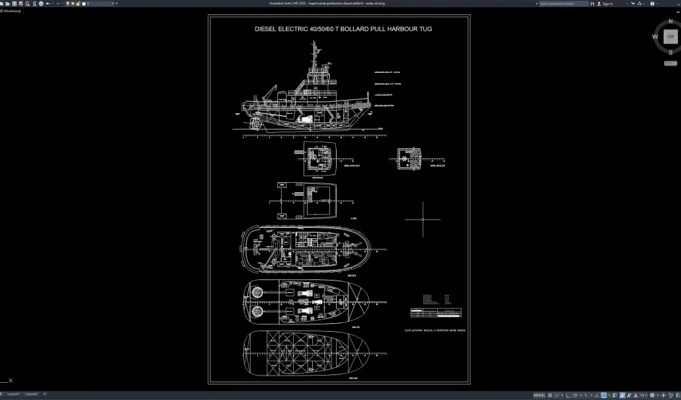 kapal tunda pelabuhan diesel elektrik
