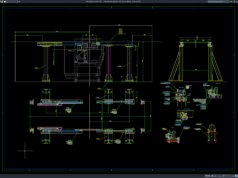 Download Machine Rails Elevation and Section Details DWG AutoCAD machine rails elevation and section details