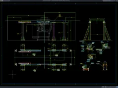 Download Machine Rails Elevation and Section Details DWG AutoCAD machine rails elevation and section details