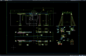 Download Machine Rails Elevation and Section Details DWG AutoCAD machine rails elevation and section details