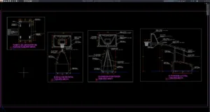 mobile basketball backboard elevation details