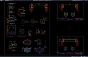 Download Overhead Pedestrian Bridge Structural Details DWG AutoCAD overhead pedestrian bridge structural details