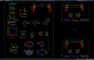 Download Overhead Pedestrian Bridge Structural Details DWG AutoCAD overhead pedestrian bridge structural details