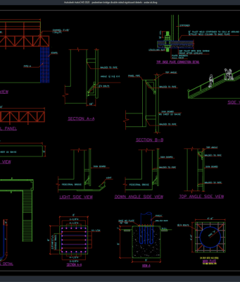 pedestrian bridge double sided signboard details