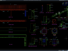 Download Pedestrian Bridge Elevation and Foundation Details DWG AutoCAD pedestrian bridge elevation and foundation details