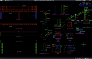Download Pedestrian Bridge Elevation and Foundation Details DWG AutoCAD pedestrian bridge elevation and foundation details