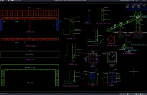 Download Pedestrian Bridge Elevation and Foundation Details DWG AutoCAD pedestrian bridge elevation and foundation details