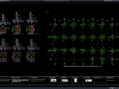 pile cap layout and section details