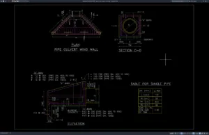 Download Pipe Culvert Wing Wall Details DWG AutoCAD pipe culvert wing wall details