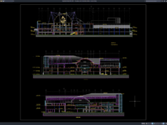 Download Shopping Center Elevation Details DWG AutoCAD shopping center elevation details