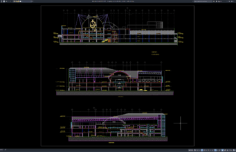Download Shopping Center Elevation Details DWG AutoCAD shopping center elevation details