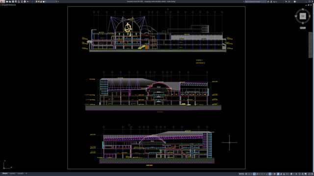 shopping center elevation details