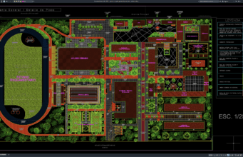 Download Sports Complex General Layout Plan DWG AutoCAD sports complex general layout plan