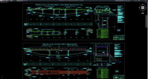 steel bridge elevation and layout plan