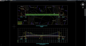 suspension bridge plan and elevation