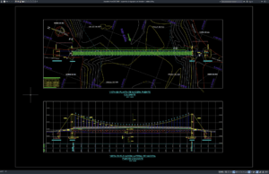 Download Suspension Bridge Plan and Elevation DWG AutoCAD suspension bridge plan and elevation