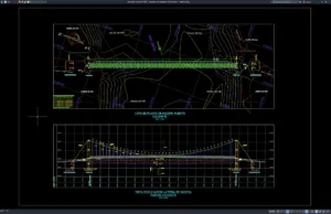 Download Suspension Bridge Plan and Elevation DWG AutoCAD suspension bridge plan and elevation
