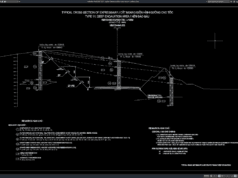 typical deep excavation cross section